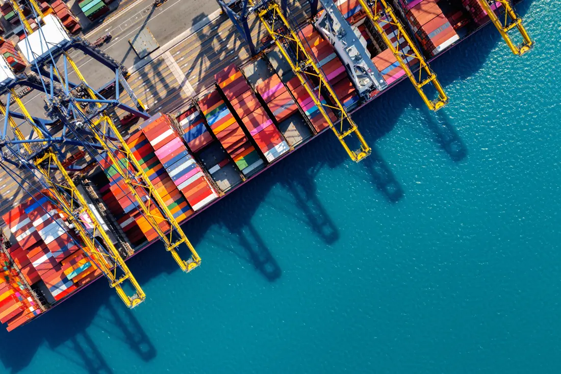 Port terminal seen from above